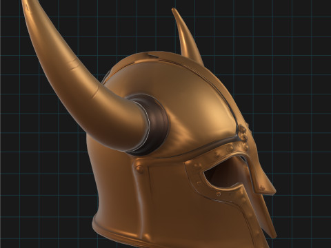 Warrior Horned Helmet Medieval Armor Asset Modelo 3D