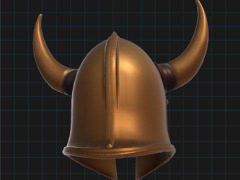 Warrior Horned Helmet Medieval Armor Asset Modelo 3D