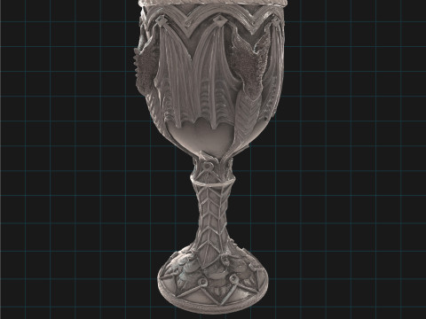 Vampire Bat Chalice Gothic Medieval Goblet 3D 模型