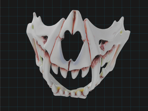 Demon Skull Jaw - Horror Monster Teeth Fangs 3D 模型