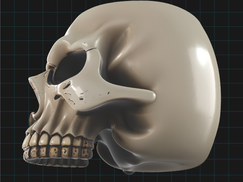 Gothic Skull Mug - Coffee Cup Asset 3D Model