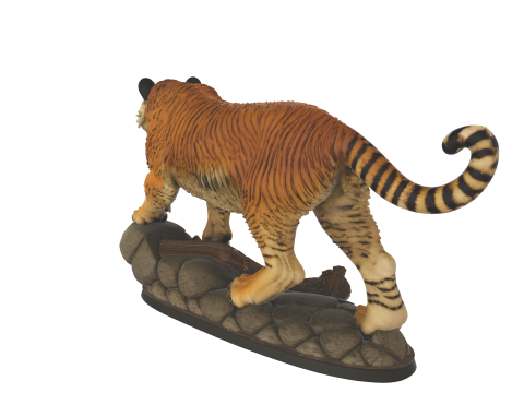Majestic Tiger on Rock Diorama Modello di stampa 3D