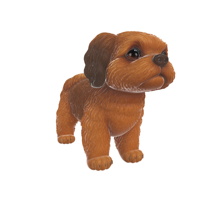 Cute Puppy Figurine Dog 3D Print Model .c4d .max .obj .3ds .fbx .stl .blend
