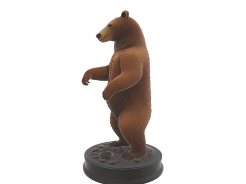 Standing Bear Figurine Wildlife Animal Sculpture 3D 프린트 모델