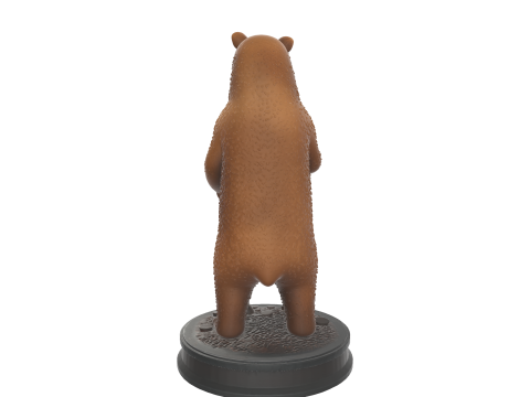 Standing Bear Figurine Wildlife Animal Sculpture 3D 프린트 모델