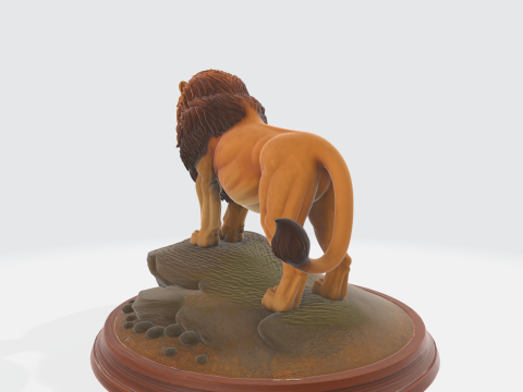 Majestic Lion Figurine 3D प्रिंट मॉडल