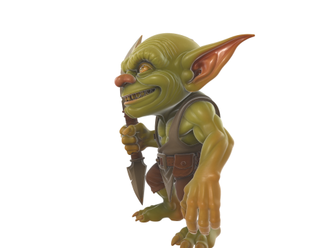 Goblin Warrior with Curved Blade Model do druku 3D