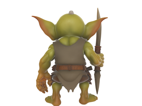 Goblin Warrior with Curved Blade Model do druku 3D