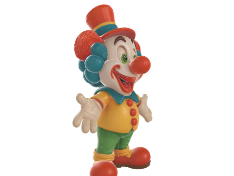 Cute Cartoon Clown Figurine 3D Model
