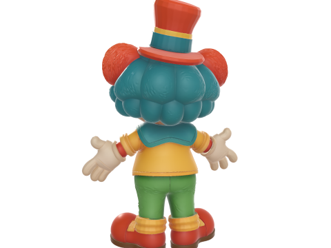Cute Cartoon Clown Figurine 3D 模型