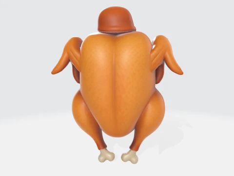 Funny Turkey with Sunglasses Cool 3D Printed Thanksgiving Decor Unique Kitchen Holiday 3D Print Model