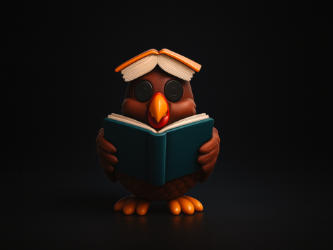 Фигурка индейки на День Благодарения с книгой, декор для праздничного стола, украшение для осеннего урожая, милая индейка S 3D Принт Модель