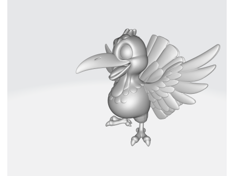 Мила мультяшна модель індички, прикраса святкового столу, центральна частина, весела фігурка тварини 3D Принт Модель