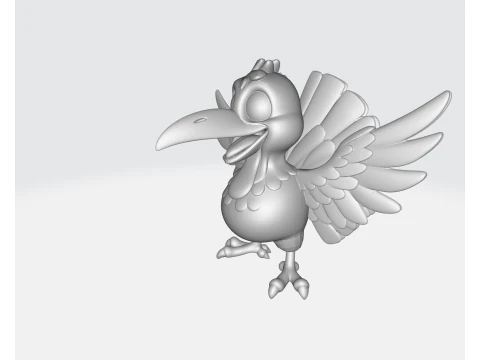 Cute Cartoon Turkey Model Thanksgiving Decoration Holiday Table Centerpiece Fun Animal Figurin 3D Print Model