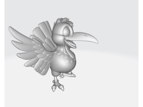 Мила мультяшна модель індички, прикраса святкового столу, центральна частина, весела фігурка тварини 3D Принт Модель