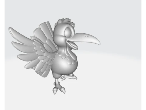 Cute Cartoon Turkey Model Thanksgiving Decoration Holiday Table Centerpiece Fun Animal Figurin 3D Print Model