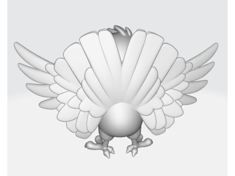 Мила мультяшна модель індички, прикраса святкового столу, центральна частина, весела фігурка тварини 3D Принт Модель