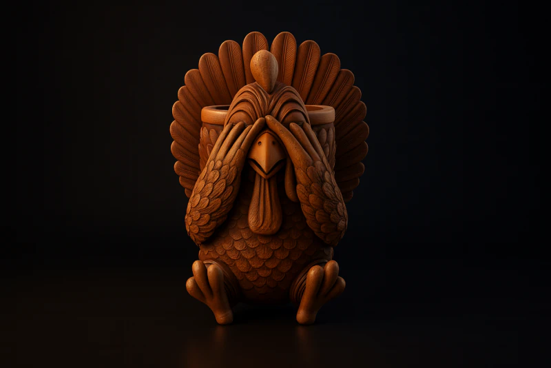 Пикабу Турция милая фигурка индейки на День благодарения осень праздник домашний декор забавная индейка 3D Принт Модель .c4d .max .obj .3ds .fbx .stl .blend