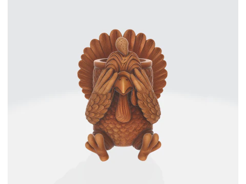 Пикабу Турция милая фигурка индейки на День благодарения осень праздник домашний декор забавная индейка 3D Принт Модель