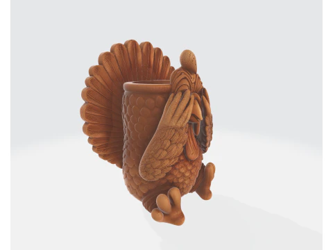 Пикабу Турция милая фигурка индейки на День благодарения осень праздник домашний декор забавная индейка 3D Принт Модель