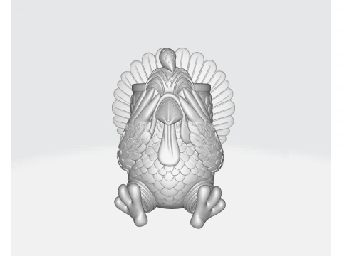 Пикабу Турция милая фигурка индейки на День благодарения осень праздник домашний декор забавная индейка 3D Принт Модель