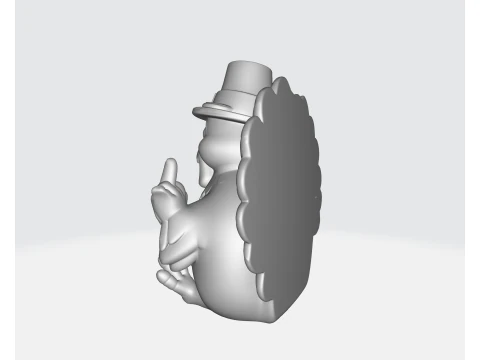 Funny Thanksgiving Turkey Middle Finger Statue Pilgrim Hat Turkey Figurine Hilarious Holiday 3D Print Model