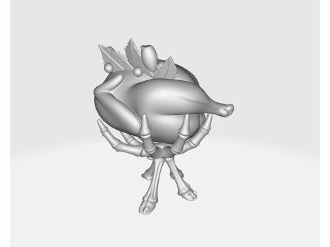 Turkey Skeleton Roast Unique Gothic Halloween Thanksgiving Decor Dark Humor Kitchen Display Sp 3D Print Model