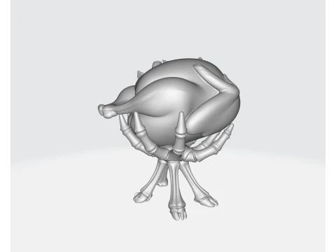 Turkey Skeleton Roast Unique Gothic Halloween Thanksgiving Decor Dark Humor Kitchen Display Sp 3D Print Model