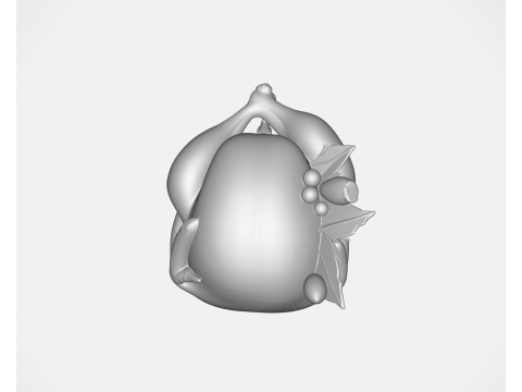 Turkey Skeleton Roast Unique Gothic Halloween Thanksgiving Decor Dark Humor Kitchen Display Sp 3D Print Model