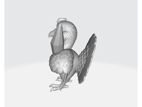 연필 3D 인쇄 모델이 있는 귀여운 칠면조 추수감사절 장식 교사 선물 교실 마스코트 3D 프린트 모델