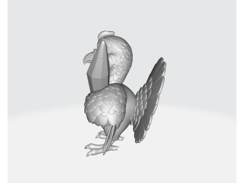 Cute Turkey with Pencil 3D Print Model Thanksgiving Decor Teacher Gift Classroom Mascot 3D Print Model