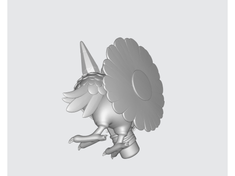 연필 3D 인쇄 모델이 있는 귀여운 칠면조 추수감사절 장식 교사 선물 교실 마스코트 3D 프린트 모델