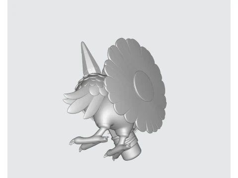 Cute Turkey with Pencil 3D Print Model Thanksgiving Decor Teacher Gift Classroom Mascot 3D Print Model