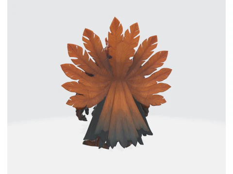 Thanksgiving Warrior Rooster 3D Print Model Festive Turkey-Inspired Hero Figurine 3D Print Model