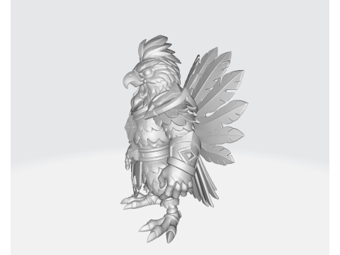 थैंक्सगिविंग वारियर रूस्टर 3डी प्रिंट मॉडल उत्सव तुर्की-प्रेरित हीरो मूर्ति 3D प्रिंट मॉडल