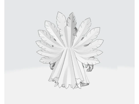 Thanksgiving Warrior Rooster 3D Print Model Festive Turkey-Inspired Hero Figurine 3D Print Model