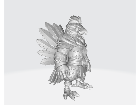 थैंक्सगिविंग वारियर रूस्टर 3डी प्रिंट मॉडल उत्सव तुर्की-प्रेरित हीरो मूर्ति 3D प्रिंट मॉडल