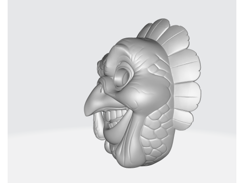 Maska złego indyka z nadrukiem 3D Maska na Halloween Wyjątkowy zabawny horror Rekwizyt kostiumowy Święto Dziękczynienia Model do druku 3D