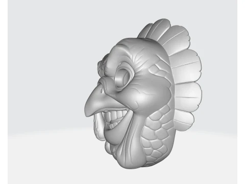 Evil Turkey Mask 3D Printed Halloween Mask Unique Funny Horror Costume Prop Thanksgiving 3D Print Model