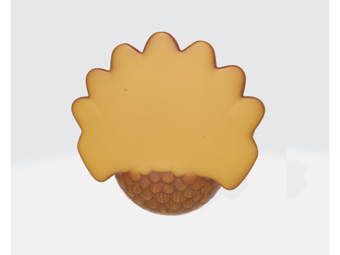 Adorable tazón de dulces de pavo, decoración de mesa de Acción de Gracias, plato de pavo impreso en 3D festivo, centro de otoño Modelo de impresión 3D