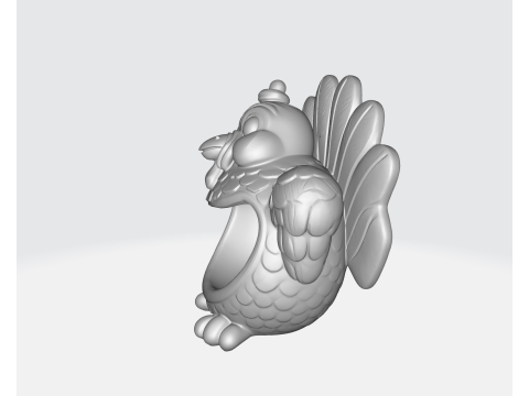 Adorable tazón de dulces de pavo, decoración de mesa de Acción de Gracias, plato de pavo impreso en 3D festivo, centro de otoño Modelo de impresión 3D