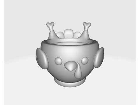 प्यारा थैंक्सगिविंग टर्की बाउल मनमोहक 3डी मुद्रित टर्की कप हॉलिडे टेबल सजावट उत्सव किच 3D प्रिंट मॉडल