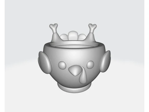 Cute Thanksgiving Turkey Bowl Adorable 3D Printed Turkey Cup Holiday Table Decor Festive Kitch 3D Print Model