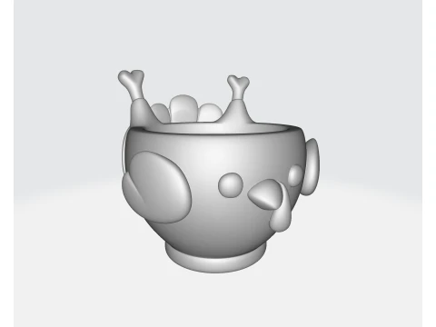 Cute Thanksgiving Turkey Bowl Adorable 3D Printed Turkey Cup Holiday Table Decor Festive Kitch 3D Print Model
