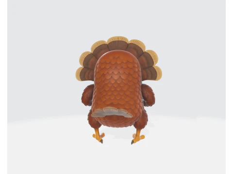 Cool Turkije met zonnebril Grappig Thanksgiving Decor Cartoon Turkije Beeldje Vakantie 3D printmodel