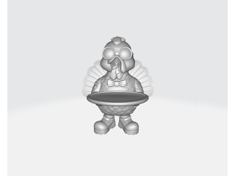 时尚土耳其管家雕像有趣感恩节 3D 打印装饰带金色细节太阳镜 3D 打印模型