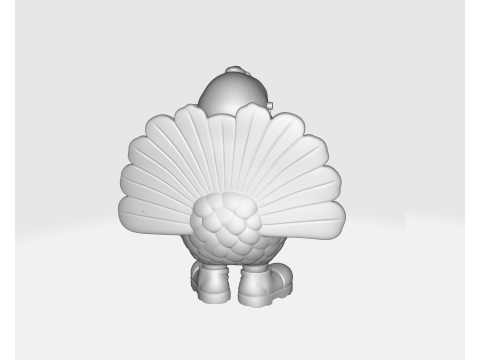 时尚土耳其管家雕像有趣感恩节 3D 打印装饰带金色细节太阳镜 3D 打印模型