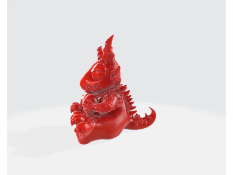 Cute Devil Heart Figurine Valentines Day Gift 3D Printed Romantic Demon Sculpture Love Decor 3D Print Model