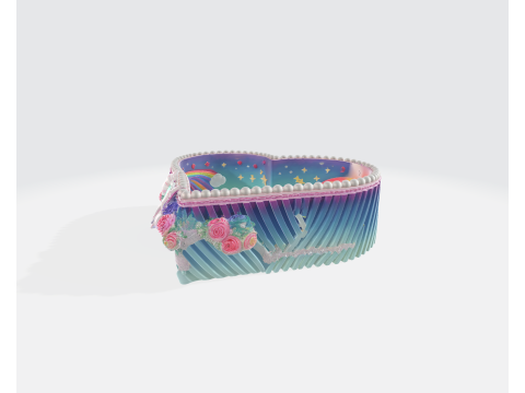 Heart Shaped Decorative Box Valentines Day Gift Cute Pastel Candy Style 3D Printed Keepsake C 3D Print Model