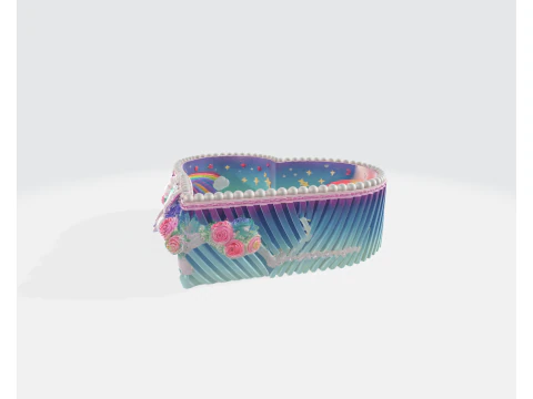 Bo&icirc;te d&eacute;corative en forme de c&oelig;ur, cadeau de saint-valentin, mignon, style bonbon pastel, souvenir imprim&eacute; en 3D C Modèles 3D en vedette